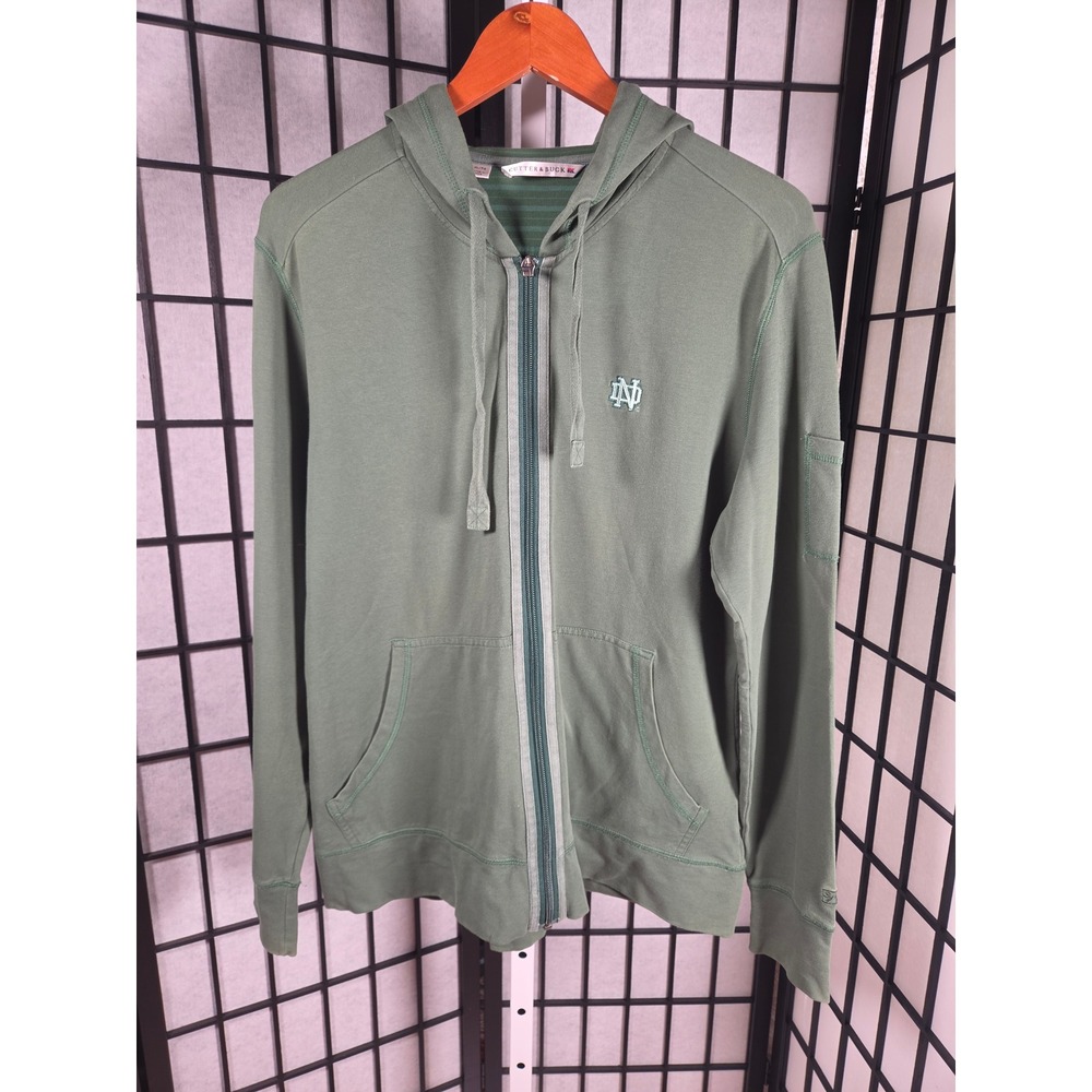 Cutter & Buck Womens Notre Dame Fighting Irish Full Zip Hoodie Green XL